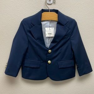 Janie and Jack Boys WOOL SUIT BLAZER | 2T | Navy